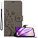 Cadorabo Custodia Compatibile Con Samsung Galaxy M21 / M30s In Grigio Fiore - Coperchio Protettivo In Design Floreale Con Chiusura Magnetica, Funzione Stand E Slot Per Carte - Foto miniatura 1
