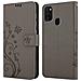 Cadorabo Custodia Compatibile Con Samsung Galaxy M21 / M30s In Grigio Fiore - Coperchio Protettivo In Design Floreale Con Chiusura Magnetica, Funzione Stand E Slot Per Carte - Foto miniatura 8