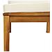 Set Divani da Giardino 3 pz con Cuscini Crema in Legno Acacia - Foto miniatura 3