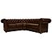 Divano Chesterfield Ad Angolo Chesterfield First Class - 2 Angolo 2 - Cloudy Vecchio Marrone - Pelle - Foto miniatura 1