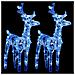 Renne Di Natale 2 Pz Blu 80 Led In Acrilico - Foto miniatura 1