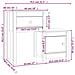 Comodino Bianco 79,5x38x65,5 Cm In Legno Massello Di Pino - Foto miniatura 6