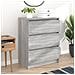 Credenza Grigio Sonoma 60x35x76 Cm In Legno Multistrato - Foto miniatura 1