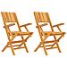 Sedie Da Giardino Pieghevoli 2pz 55x61x90cm Legno Massello Teak - Foto miniatura 1