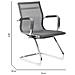 Sedia Balvano, Seduta Sala Da Attesa Per Ufficio Con Braccioli, Seduta Ergonomica Da Attesa, 62x54h89 Cm, Grigio - Foto miniatura 2