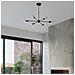 Sollux Lighting Lampadario Lango 5 Nero Sl.1022 - Moderno Lampadari Nero 46x66x66 Cm - Foto miniatura 6