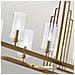 Lampadario Contemporaneo Kimrose Acciaio Ottone Spazzolato Vetro 10 Luci E14 - Foto miniatura 2