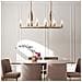 Lampadario Contemporaneo Kimrose Acciaio Ottone Spazzolato Vetro 10 Luci E14 - Foto miniatura 3