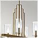 Lampadario Contemporaneo Kimrose Acciaio Ottone Spazzolato Vetro 10 Luci E14 - Foto miniatura 4