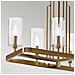 Lampadario Contemporaneo Kimrose Acciaio Ottone Spazzolato Vetro 10 Luci E14 - Foto miniatura 6