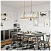 Lampadario Contemporaneo Kimrose Acciaio Ottone Spazzolato Vetro 10 Luci E14 - Foto miniatura 7