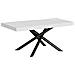 Tavolo Allungabile 90x140/244 Cm Famas Premium Bianco Frassino Telaio Antracite - Foto miniatura 1