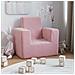 Divano per Bambini Rosa in Morbido Peluche - Foto miniatura 5