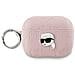 Custodia Per Airpods Pro 2 Con Monogramma E Disegno Della Testa Di Karl In Rilievo, Rosa - Foto miniatura 1