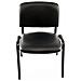 Set Di 6 Sedie Per Sala Attesa Ufficio Studio Sala Conferenze Riunione Ospite Impilabili Imbottite In Ecopelle Nera - Foto miniatura 1