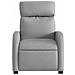 Poltrona Reclinabile In Tessuto Grigio Chiaro - Foto miniatura 5