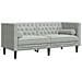 Set Divani Chesterfield 2pz con Cuscini Grigio Chiaro Velluto - Foto miniatura 5