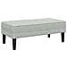 Panchina  Grigio chiaro 113 cm in velluto - Foto miniatura 6