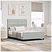 Struttura Letto Grigio Chiaro 140x200 cm Velluto - Foto miniatura 2