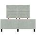 Struttura Letto Grigio Chiaro 140x200 cm Velluto - Foto miniatura 8
