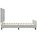 Struttura Letto Grigio Chiaro 140x200 cm Velluto - Foto miniatura 9
