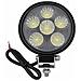 Faro Da Lavoro 6 Led Rotondo Ad Ampio Raggio 18w Ip67 - Foto miniatura 5