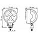 Faro Da Lavoro 6 Led Rotondo Ad Ampio Raggio 18w Ip67 - Foto miniatura 2