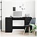 Scrivania Rovere nero 133 x 50 x 75 cm Legno multistrato - Foto miniatura 4