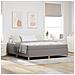 Letto a molle con materasso Taupe e bianco 180 x 200 cm Tessuto - Foto miniatura 2