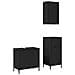 Set di mobili per il bagno Plaid 3 pcs Nero 39.5 x 36 x 88 cm - Foto miniatura 1