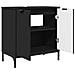 Set di mobili per il bagno Plaid 3 pcs Nero 39.5 x 36 x 88 cm - Foto miniatura 5