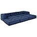 Cuscino 3 pcs Blu 70 x 70 x 54 cm Poliestere - Foto miniatura 8