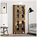 Credenza 2 pcs Rovere artigianale Legno Stratificato e Vetro - Foto miniatura 2