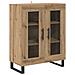 Credenza 2 pcs Rovere artigianale Legno Stratificato e Vetro - Foto miniatura 6