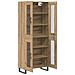 Credenza 2 pcs Rovere artigianale Legno Stratificato e Vetro - Foto miniatura 7