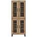 Credenza 2 pcs Rovere artigianale Legno Stratificato e Vetro - Foto miniatura 8