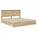 Letto con Contenitore con testiera Rovere Sonoma 180 x 200 cm - Foto miniatura 4
