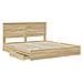 Letto con Contenitore con testiera Rovere Sonoma 180 x 200 cm - Foto miniatura 5