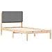 Letto con Testiera Rivestita Grigio chiaro 90 x 200 cm - Foto miniatura 4
