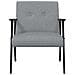 poltrona Grigio chiaro 59 x 75 x 78 cm Tessuto - Foto miniatura 4