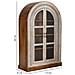 Vetrina In Legno Bianco Fatta A Mano 112x41x181h Cm - Foto miniatura 3
