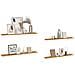 Scaffale da parete 4 pcs Beige 100 x 9 x 3 cm Legno multistrato - Foto miniatura 3