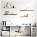 Scaffale da parete 4 pcs Beige 100 x 9 x 3 cm Legno multistrato - Foto miniatura 4