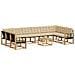 Set di divani da esterno con cuscino 11 pcs Bianco e Beige - Foto miniatura 1