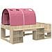 Letto con Tunnel 3 pz Rovere Sonoma e Rosa Legno multistrato - Foto miniatura 3