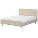 Letto Matrimoniale Moderno In Tessuto Beige 160x200cm Rennes - Foto miniatura 21