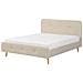 Letto Matrimoniale Moderno In Tessuto Beige 160x200cm Rennes - Foto miniatura 1