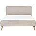 Letto Matrimoniale Moderno In Tessuto Beige 160x200cm Rennes - Foto miniatura 29