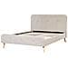 Letto Matrimoniale Moderno In Tessuto Beige 160x200cm Rennes - Foto miniatura 31