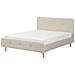 Letto Matrimoniale Moderno In Tessuto Beige 160x200cm Rennes - Foto miniatura 16